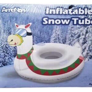 Amenon Inflatable Snow Tube Downhill Glider Llama New